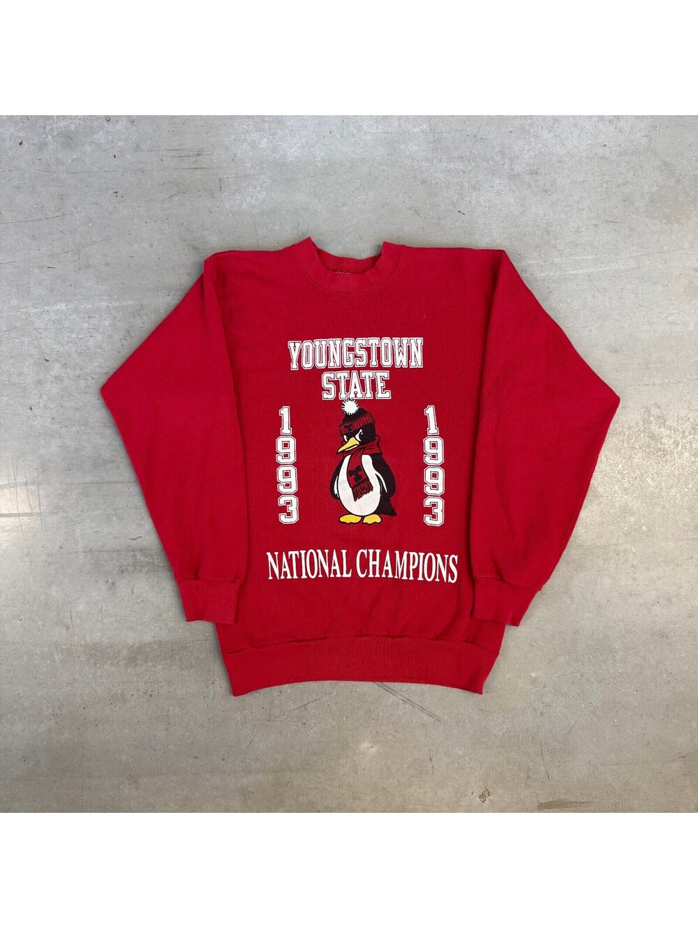Vintage 1993 Youngstown State Penguins National Champions Graphic Sweatshirt XL
